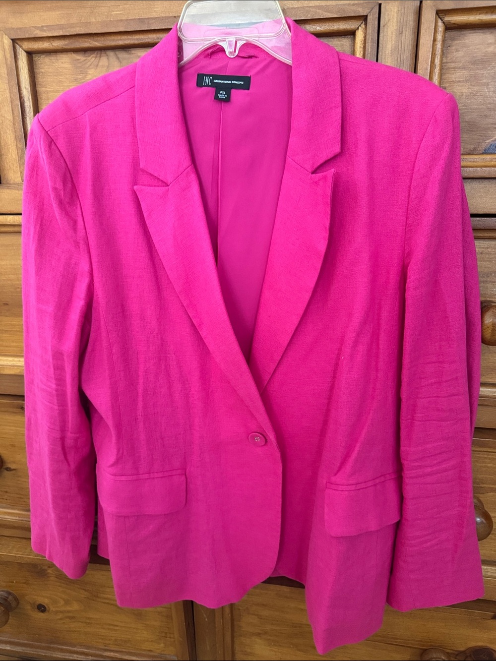 Worthington Women's Hot Pink Single-Button Blazer